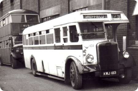 Sheffield Corporation - Leyland Tiger - KWJ 103 - 103